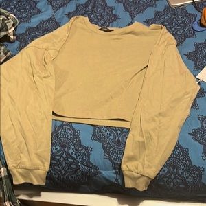 Olive Green Crop Top